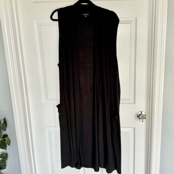 Verve Ami Sleeveless Long Open Cardigan, Black, SIZE 3X, NWT - Picture 8 of 8